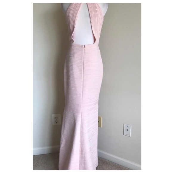 Carmen Marc Valvo Open Back Ruched Gown - Picture 5 of 12